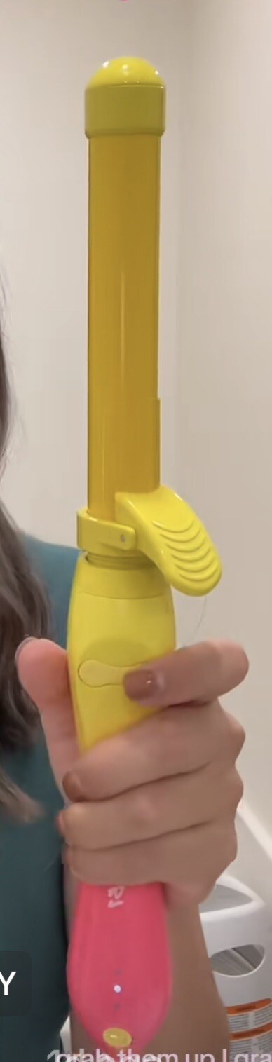 Beachwaver B1 Curling Iron Yellow-PINK  1" Barrell NEW IN Box Malibu Sunrise