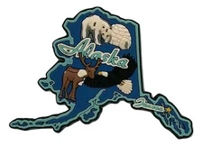 Alaska Juneau Multi Color Fridge Magnet
