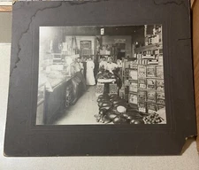 Antique 1912 General Store Cabinet Photo Advertising Galore 14”x12” Must See