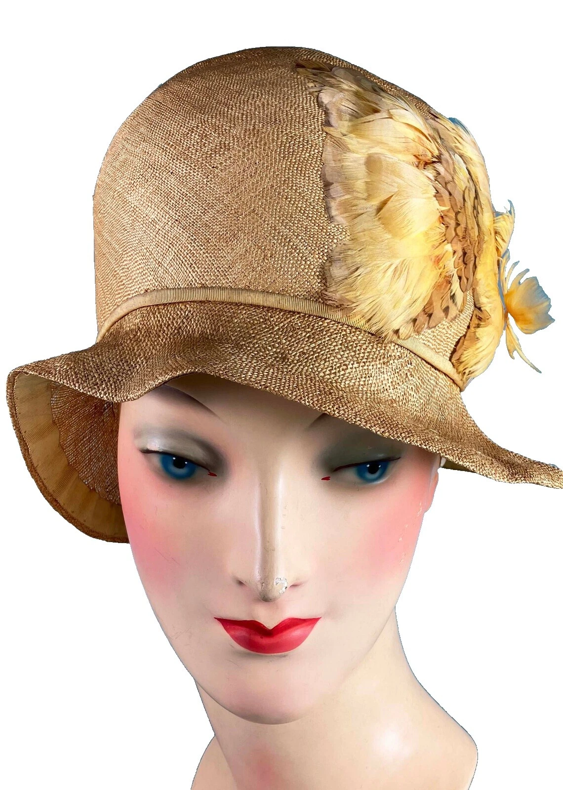 Cloche Straw Vintage Hats Women's 1920s Decade