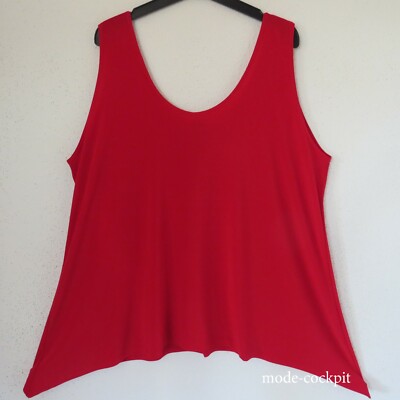 MAGNA Zipfel Long Top Trägertop Basic 52-54 (5) Lagenlook rot