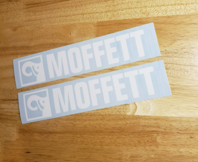 #ad MOFFETT truck mounted forklift WHITE Decals 10quot; 2 forklift Equipment decals $18.82