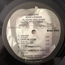 IMAGiNE John Lennon Plastic Ono Band The Flux Fiddlers ViNYL ONLY (The Beatles)