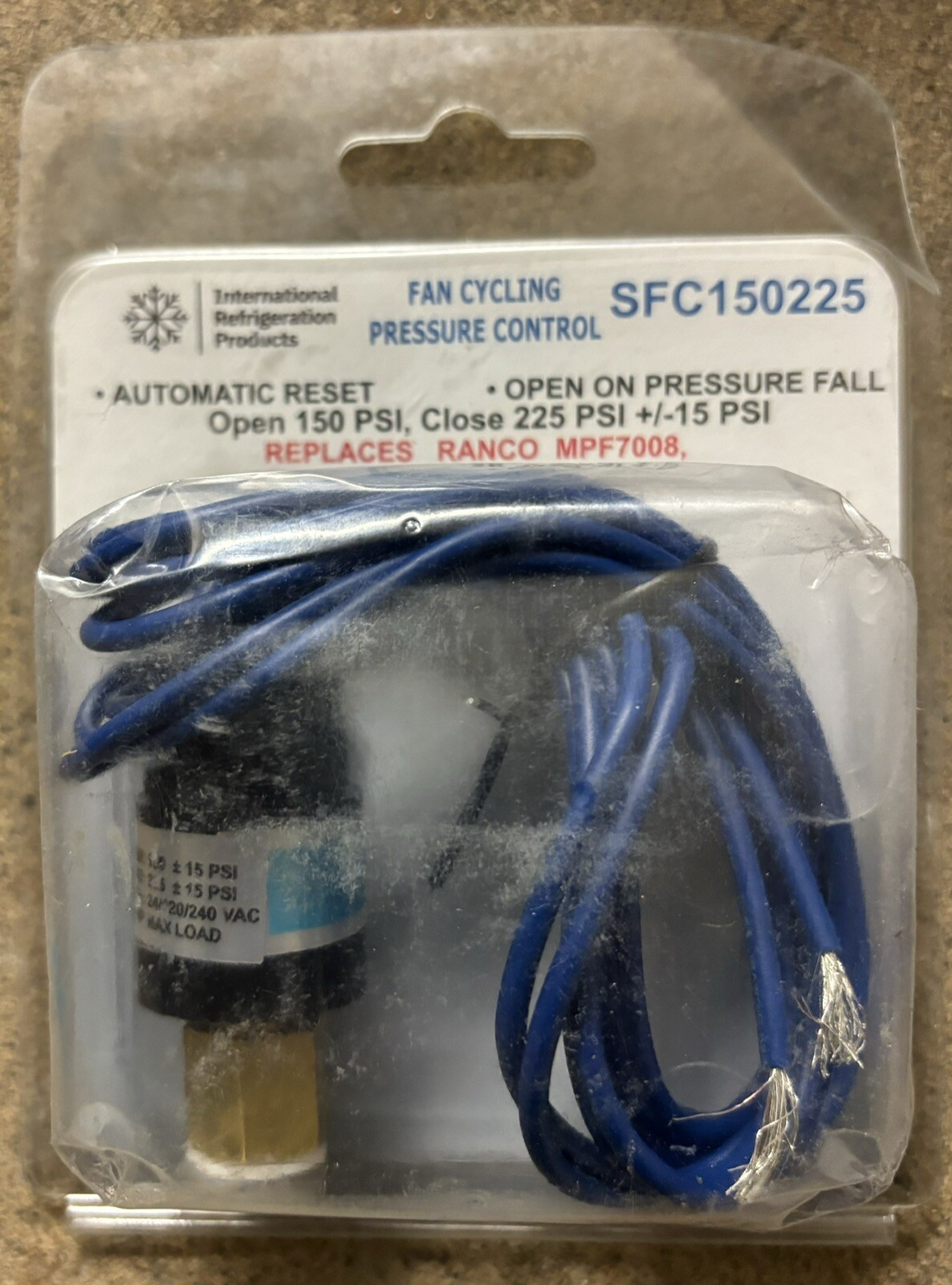 NEW IRP Fan Cycling Pressure Control SFC150225; free shipping