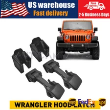 Front Locking Latch Catch Hood Hood Kit 2pcs Lock for Jeep JK Wrangler 2007-2018