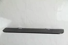 Wall Mounted Black Glass Shelf With Various Chrome Supports - Curved Edge