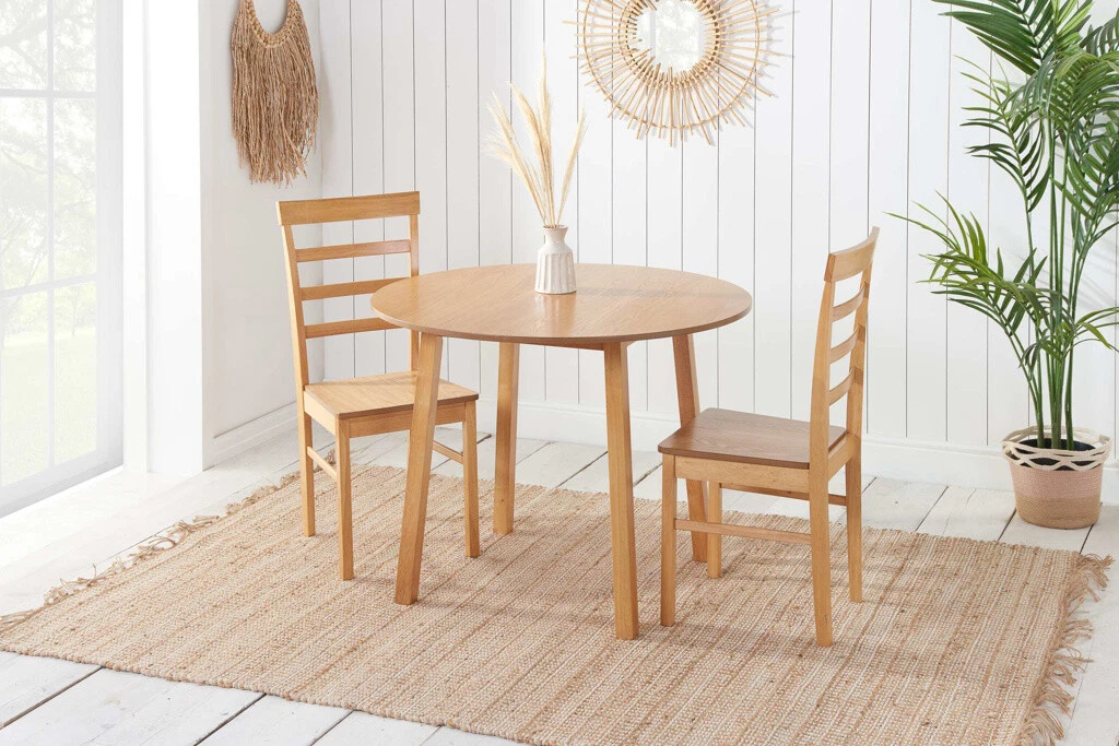 Birlea Pickworth Dining Table Dining Sets with 2 or 4 Chairs White or Oak