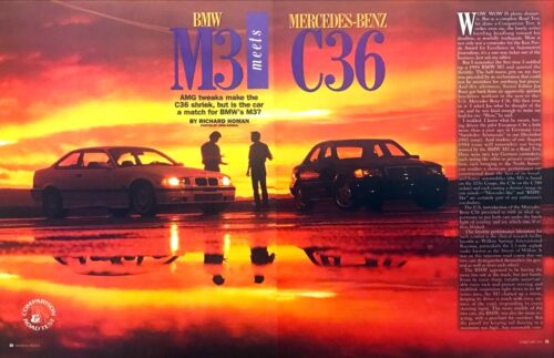 1995 BMW M3 vs Mercedes Benz C36 Sedan Road Test Technical Data Review Article