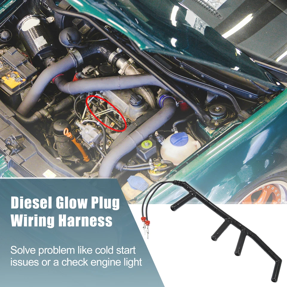 Enchufe arnés cableado bujía incandescente 028971766 personalizado para Volkswagen Beetle 1998-2003 Foto 4 de 4