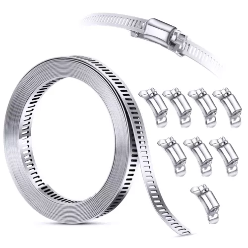 304 Stainless Steel Hose Clamp Assortment Kit DIY Cut-To-Fit 12 FT Metal - Picture 2 of 13