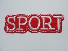 Lot of 12 Sport Legend in White on Red Embroidered Iron On Patches 3 Inch