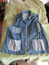 Vintage Ladies Gitano Denim Vest Size 20W in Great Shape