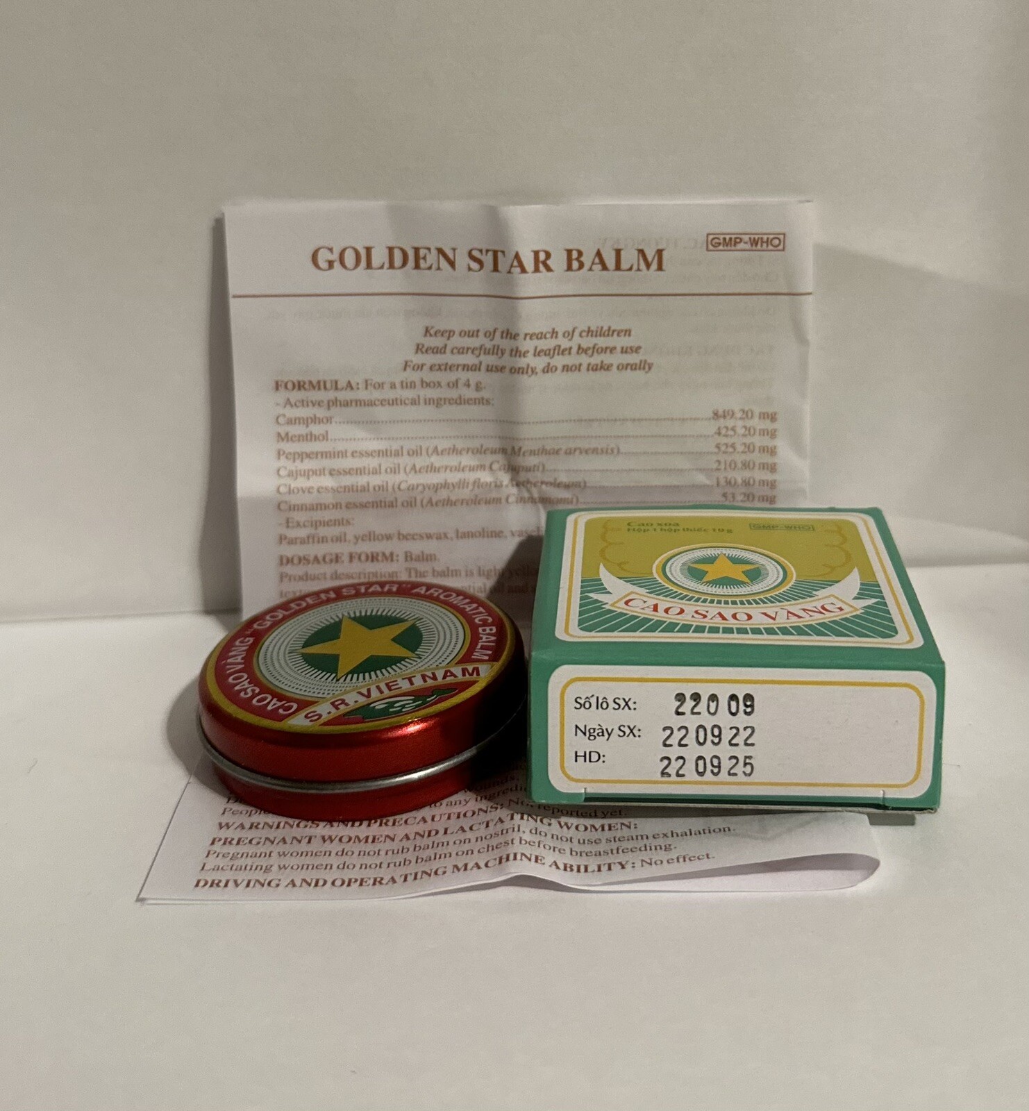 Golden Star Aromatic Balm Vietnam 10g - Бальзам Золотая звезда ...