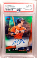 Kyle Tucker 2019 Topps Finest Green Refractor /99 RC On Card Auto PSA 10 LOW POP