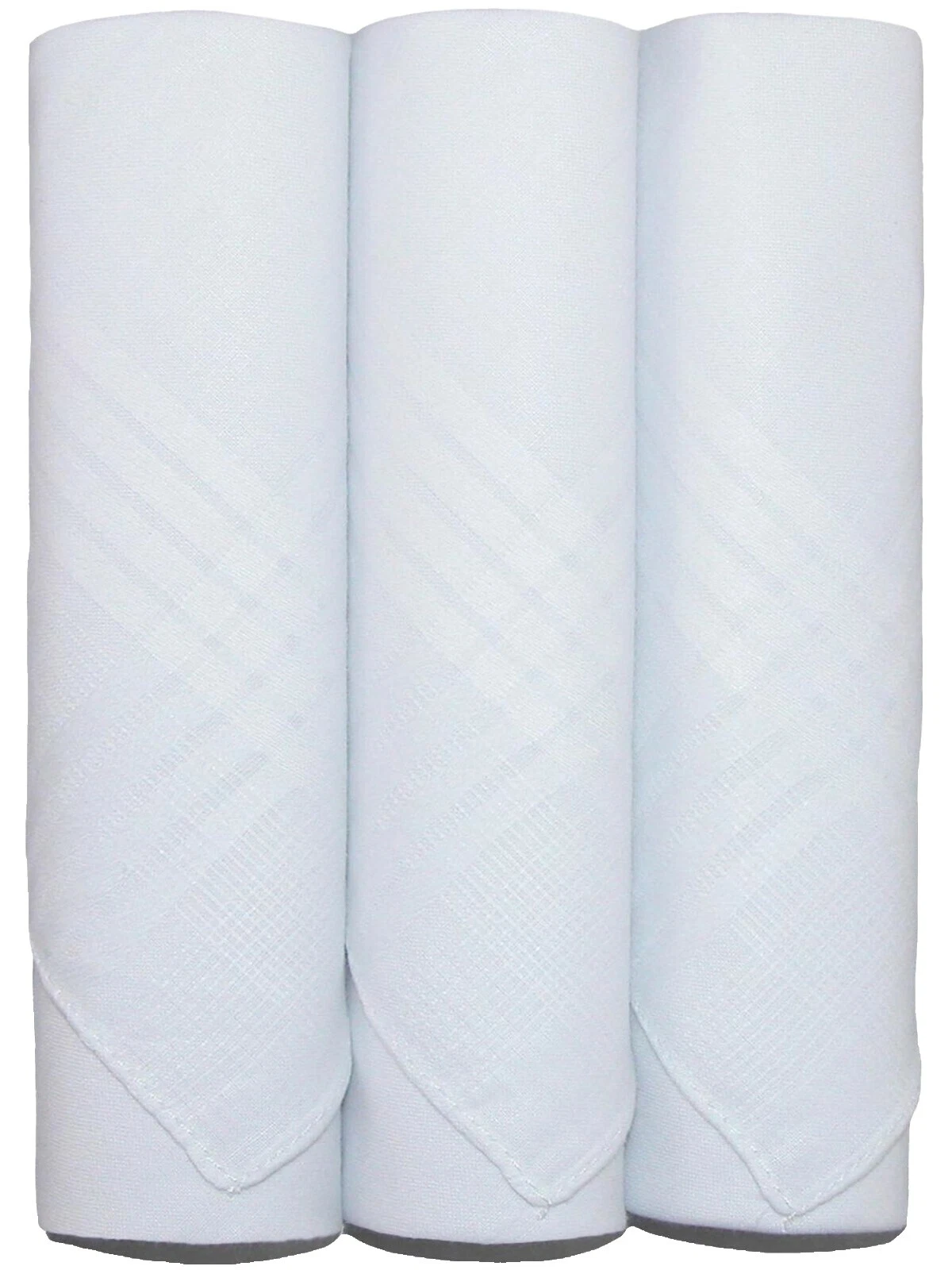 White Geometric Handkerchiefs for Men