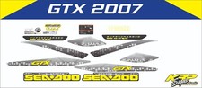 SEADOO GTX 2007 Graphics / Decal / Sticker Kit CUSTOM GREY & YELLOW