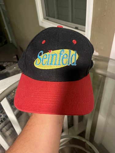 Seinfeld VINTAGE Snap-back Hat by KC - Black / Red PREOWNED