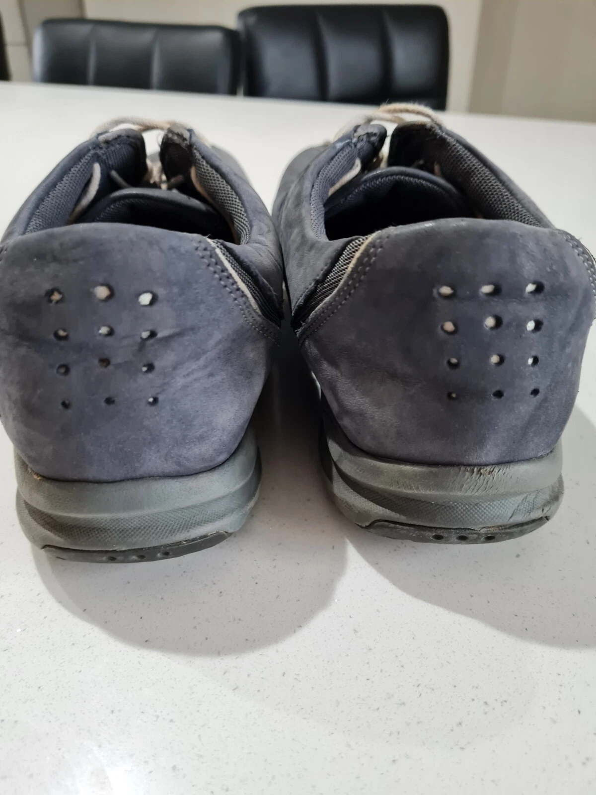 Scarpe da passeggio comode Clarks Wave blu stringate taglia 7D