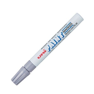 Uniball PX-20 Paint Marker Med Point Silver Opaque Oil Base School Office Art