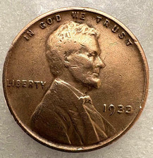 1933-P Lincoln Wheat Cent w/Die Chips, Cracks & Clips KM#132