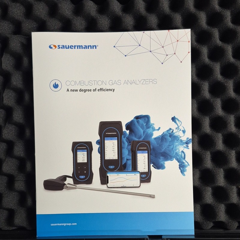 Sauermann Combustion Gas Analyzer Kit w/ Probe, Hoses, Manual & Carry Case