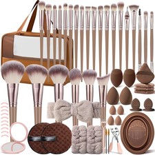 Juego De Sesenta Y Tres Brochas De Maquillaje Với Estuche Estilo De Lujo