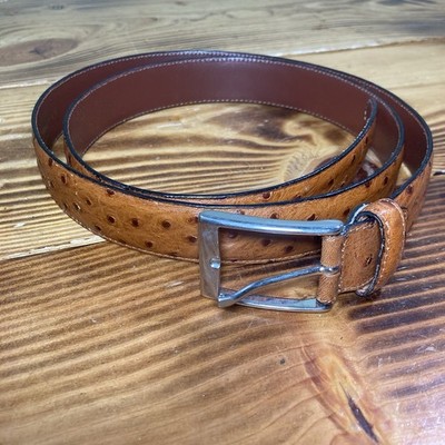 Dania For Andrew s Milano Men s Italian Brown Leather Belt Made In Italy