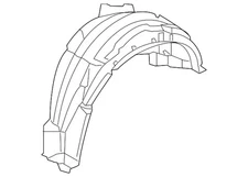 Genuine Honda Quarter Panel Splash Shield 74592-TR0-G01