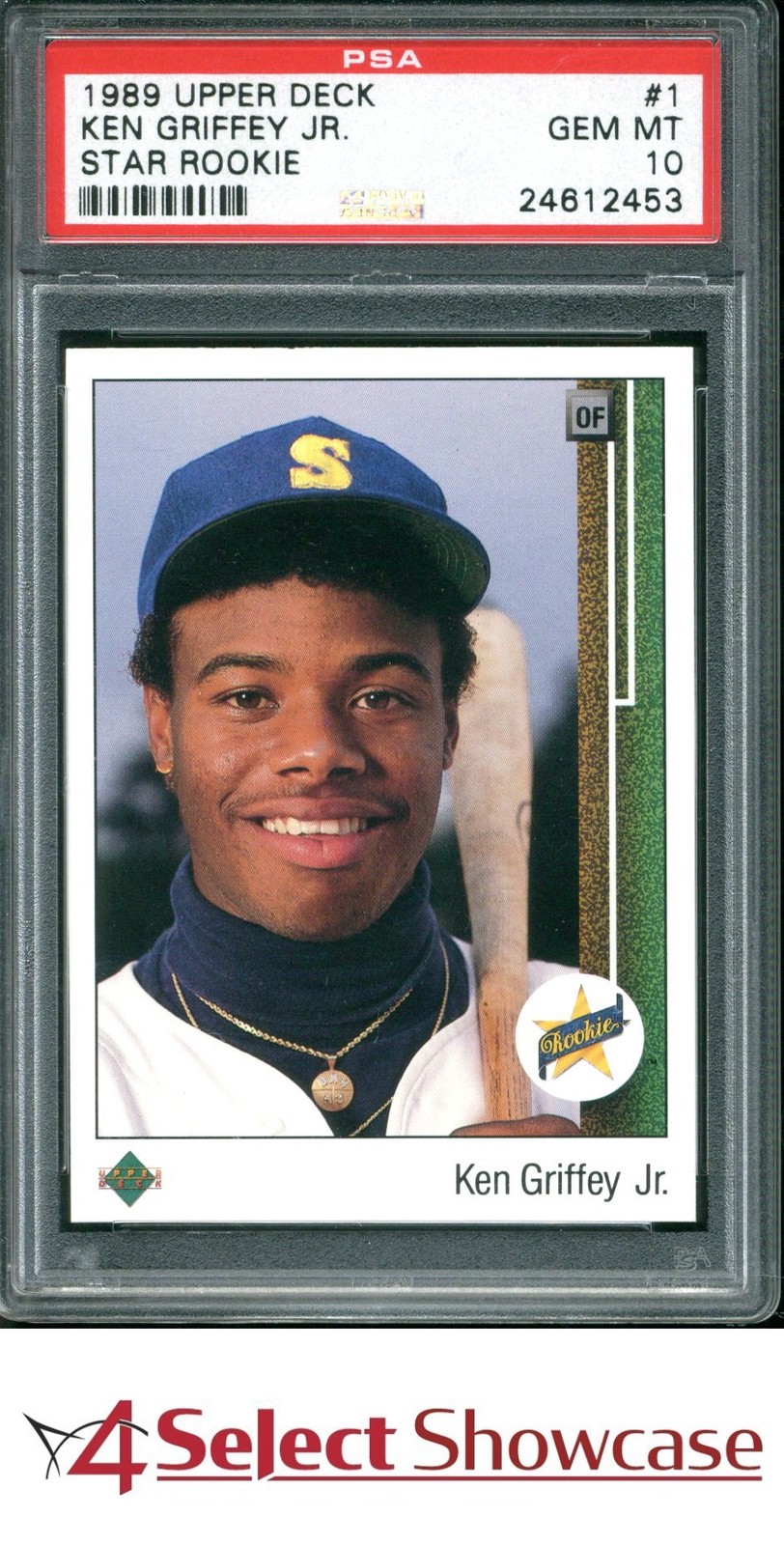1989 UPPER DECK STAR ROOKIE #1 KEN GRIFFEY JR. RC MARINERS HOF PSA 10