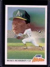 1991 Score Rickey Henderson All-Star #397 Athletics
