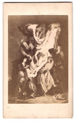 Fotografie Darstellung des Gemäldes La Descente de Croix von Rubens 