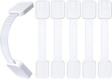6-Pack Adhesive Baby Proofing Strap Locks, Child Proof Cabinet Latches for Drawe