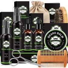 Beard Kit for Men with Beard Wash, Beard Conditioner, Beard Oil, Beard Balm, ...