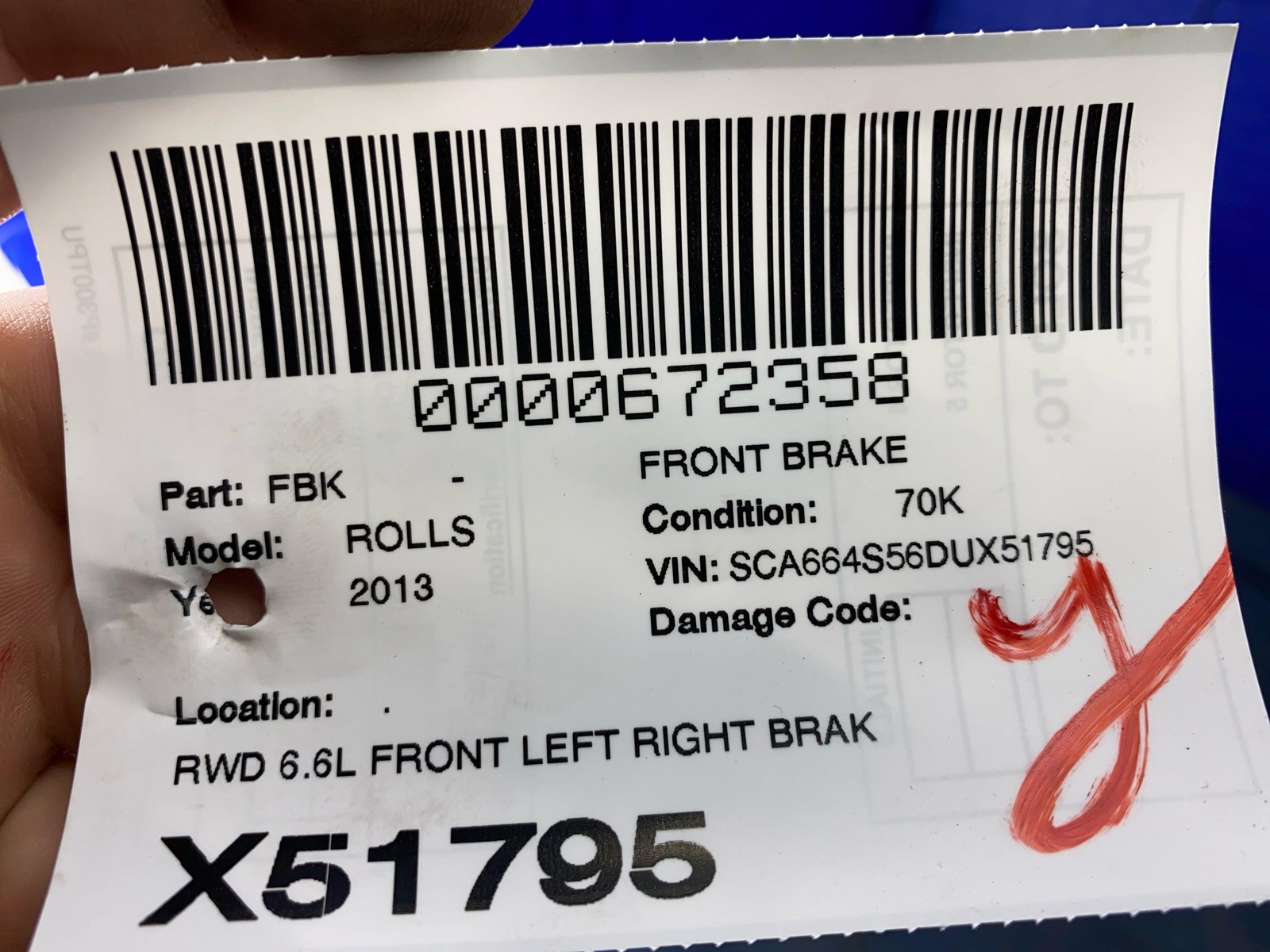 2009-2014 ROLLS ROYCE GHOST RWD 6.6L FRONT LH RH BRAKE ROTOR SET 35.84MM 35.66MM
