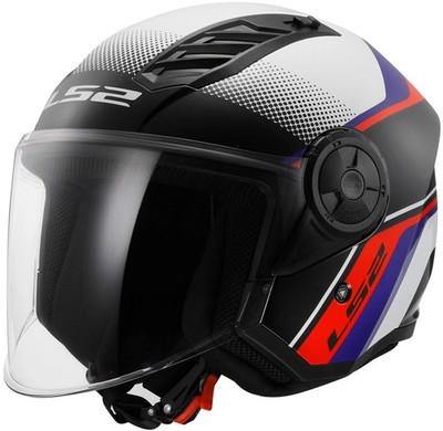 Ls2 Jethelm Of616 Airflow II Rush Helm Airflow II Of6 Rush Ws Bl
