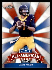 2017 Leaf Draft #AA-08 Davis Webb All-American California Golden Bears