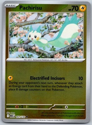 Pachirisu Reverse Holo 051/132 ME01: Mega Evolution Common NM