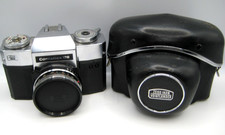 Vtg ~ ZEISS-IKON Camera ~ CONTAFLEX 126 ~ Tessar 2.8 45mm with Case & Cap ~ a/i