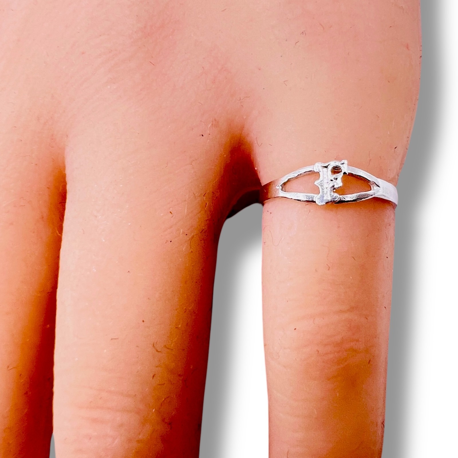 Initial Letter F Ring 925 Solid Sterling Silver P… - image 11