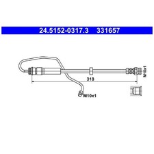 Bremsschlauch vorne rechts für Audi A4 8WH B9 8W2 8W5 A5 F53 F57 F5A | 23862296
