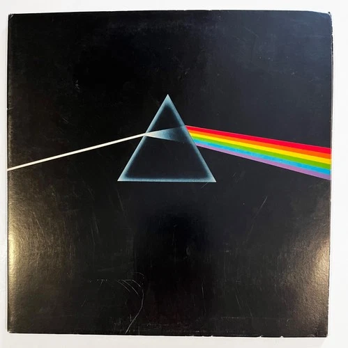 Pink Floyd LP Record, Dark Side of the Moon, VG/VG, 1973 Repress, Poster