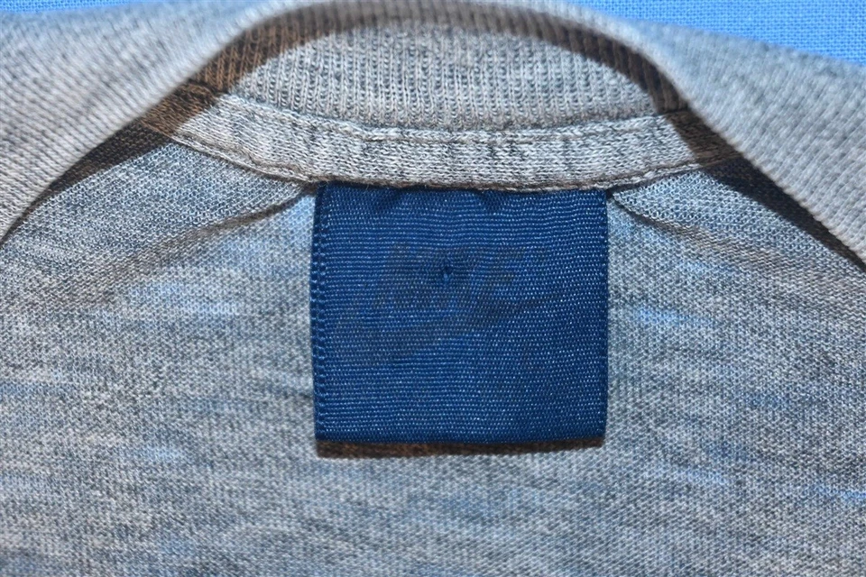 vtg 80s NIKE ATHLETIC DEPT RAYON TRI BLEND HEATHERED GRAY SOFT t-shirt LARGE L - Image 3 of 4