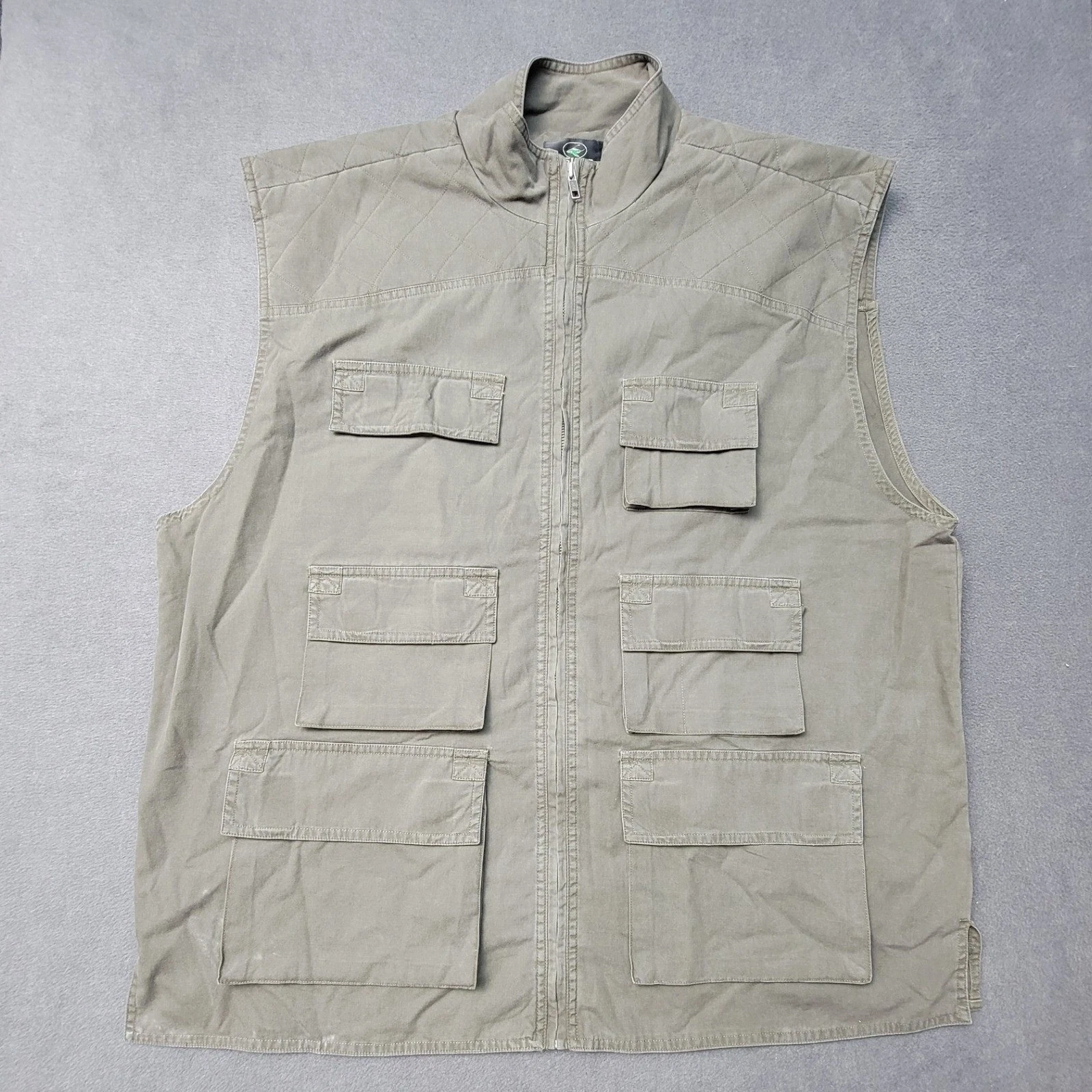 EUC Redhead Mens Olive Green Canvas Utility Hunting Fishing Field Vest XL