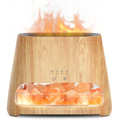 2-in-1 Ultrasonic Essential Oil Diffuser & Himalayan Salt Lamp, Aromatherapy ...