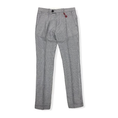 Manuel Ritz Linen Striped Pants Men
