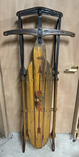 1950's Vintage FLEXIBLE FLYER Sled Airline Junior No. 251 Super Steering 51"