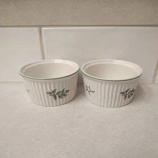VINTAGE Spode CHRISTMAS TREE Bakeware Ramekin set of 2 made in ENGLAND