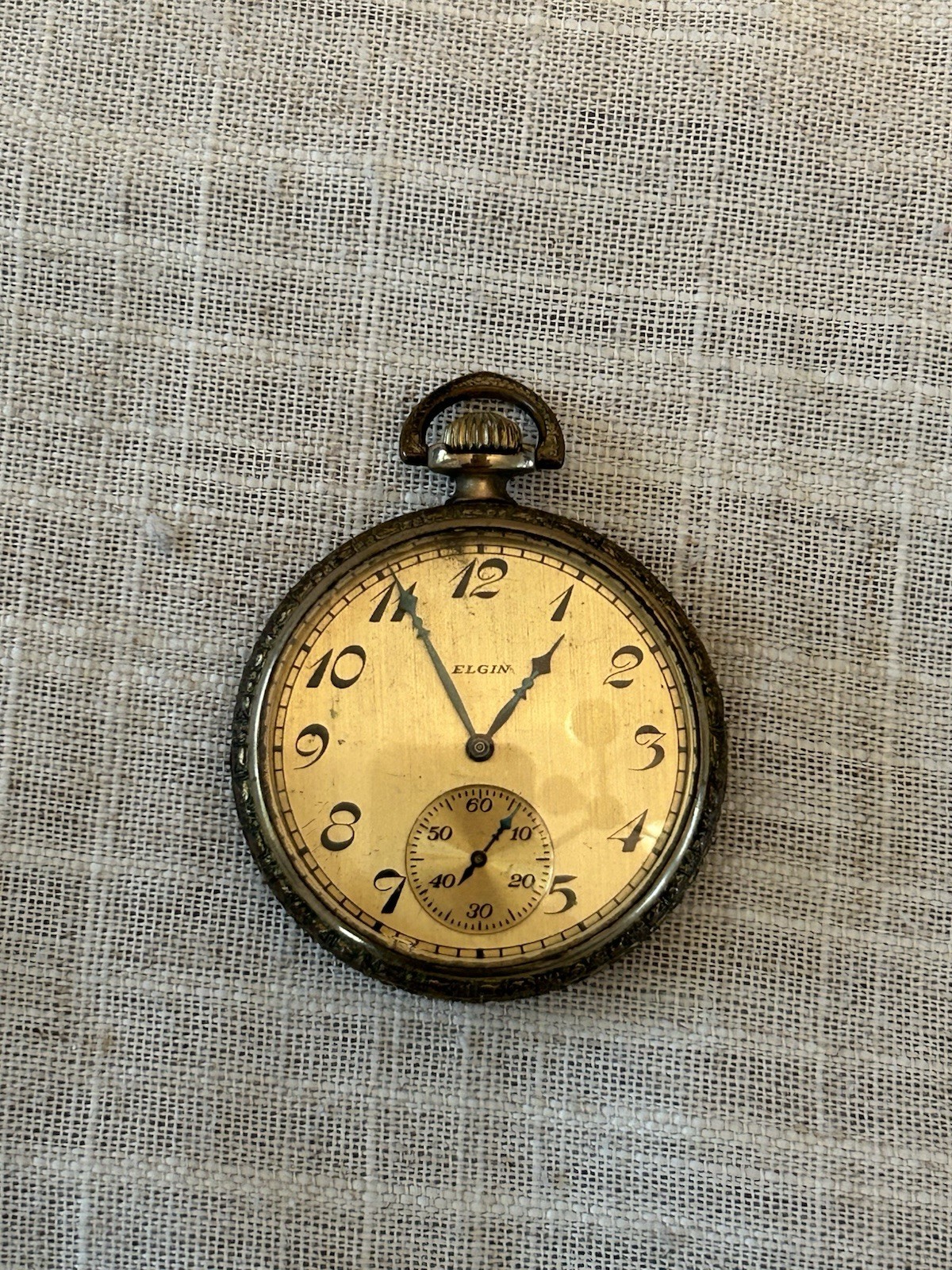 Vintage Elgin Bronze & Gold Pocket Watch - Antique Timepiece