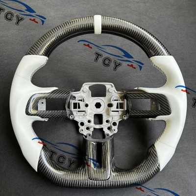 Carbon Fiber Steering Wheel Fit for Ford Mustang Shelby GT 2018-2023 with Trim