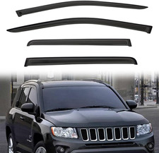 4Pcs Out-Channel Smoke Tint Rain Guard Compatible with Compatible with 2011-2016